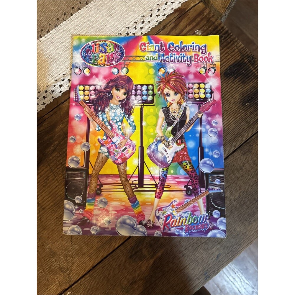 NEW Lisa Frank Rainbow Rockers Giant Coloring And Activity Book 2013